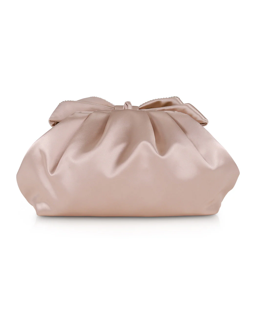 Posey Satin Bow Pouch Clutch - Image 3