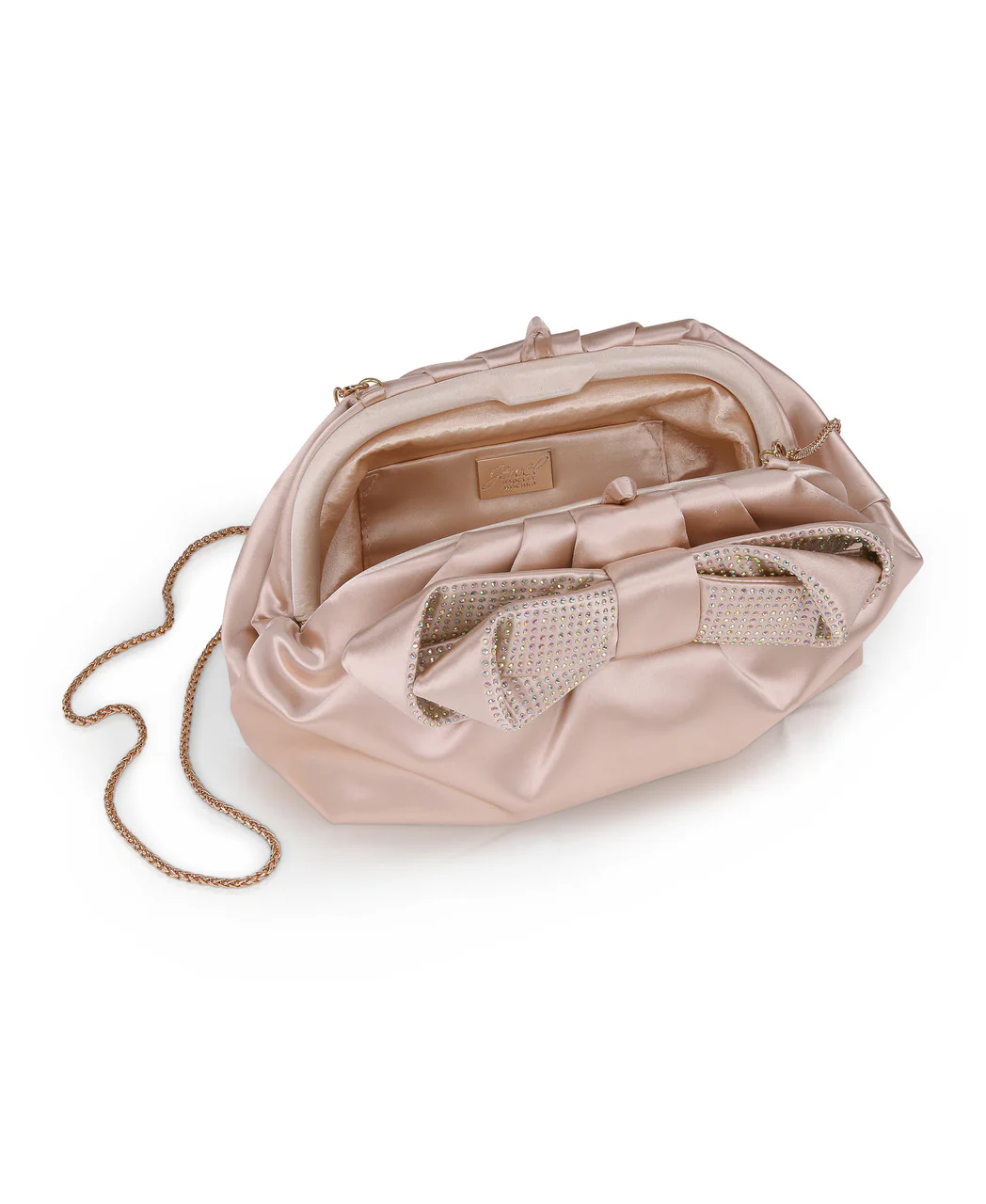 Posey Satin Bow Pouch Clutch - Image 4