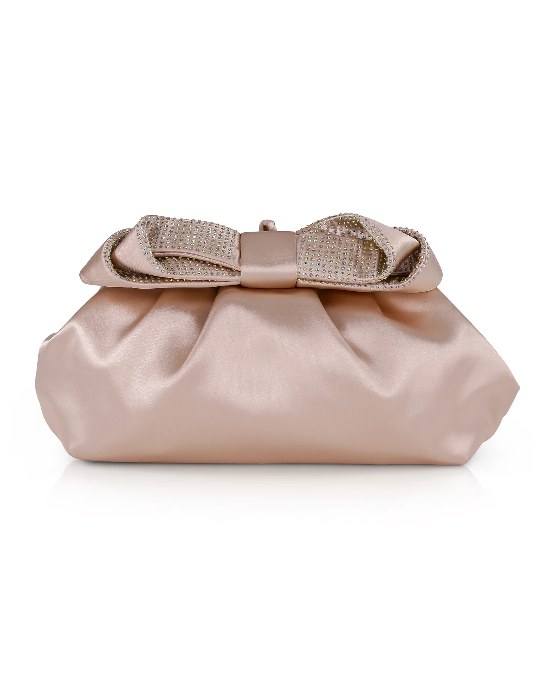 Posey Satin Bow Pouch Clutch - Image 5