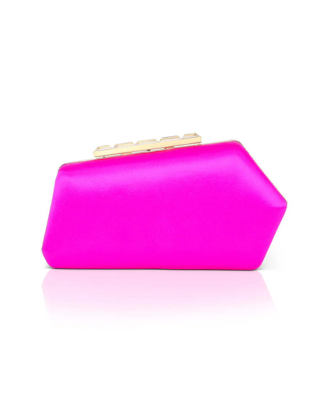 Riley Satin Minaudiere with Crystal Bar Clasp - Image 3