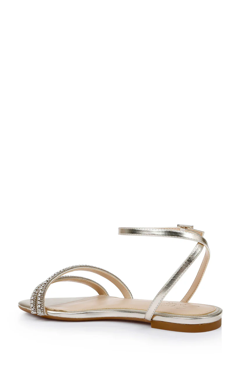 Roslyn Metallic Flat Sandal with Crystals - Image 10