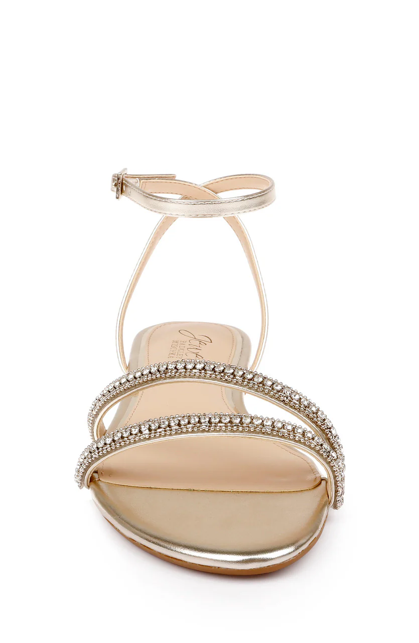 Roslyn Metallic Flat Sandal with Crystals - Image 11