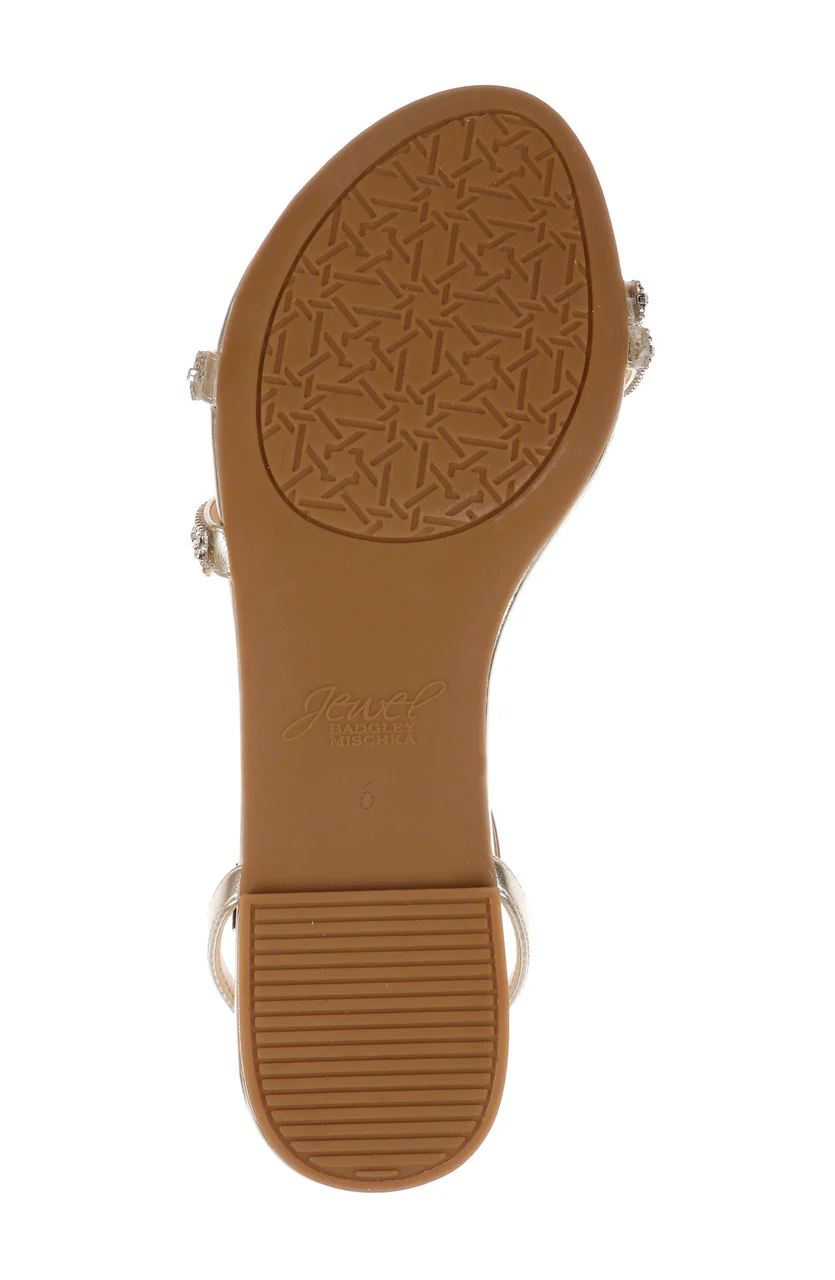 Roslyn Metallic Flat Sandal with Crystals - Image 13