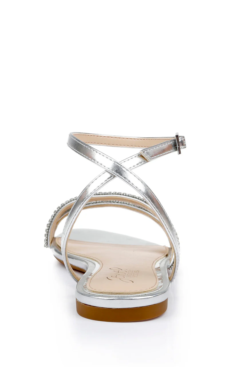Roslyn Metallic Flat Sandal with Crystals - Image 21