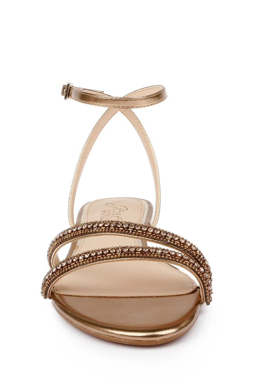 Roslyn Metallic Flat Sandal with Crystals - Image 4