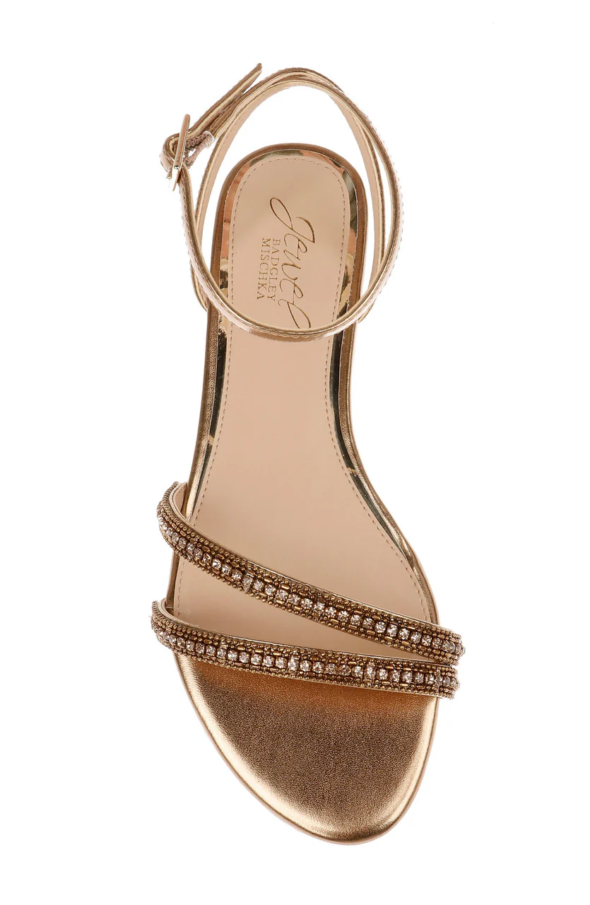 Roslyn Metallic Flat Sandal with Crystals - Image 5
