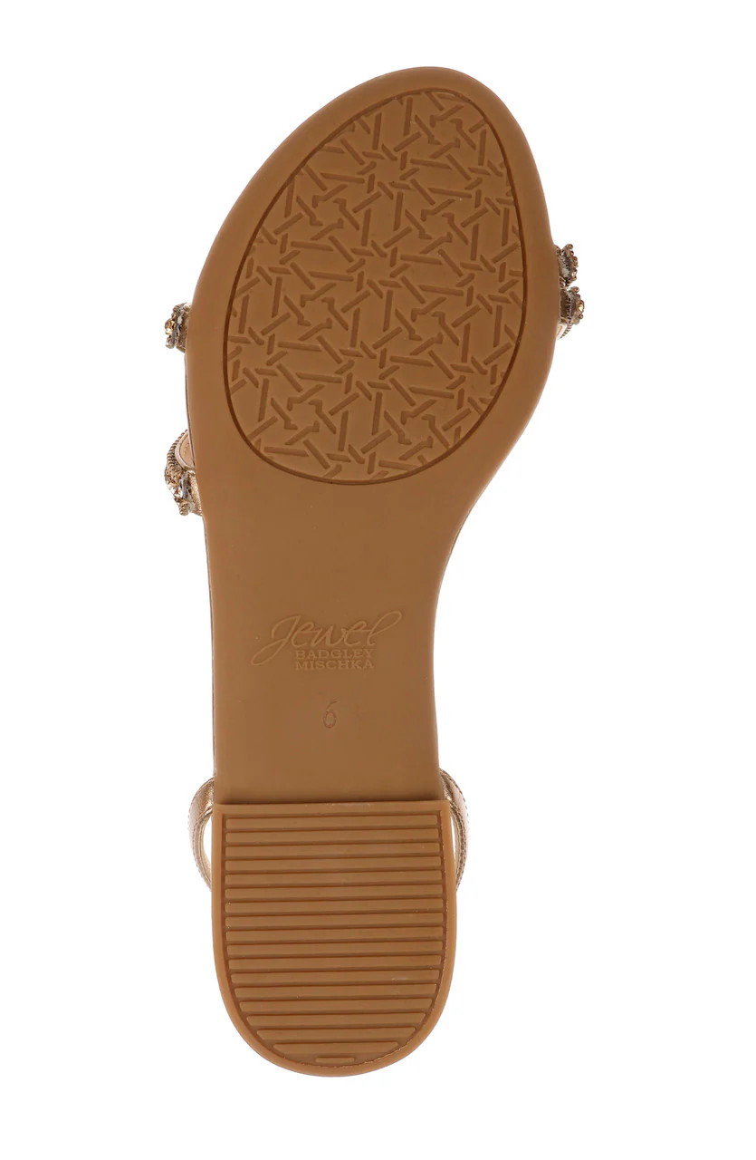 Roslyn Metallic Flat Sandal with Crystals - Image 6