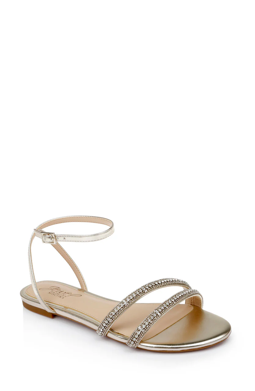 Roslyn Metallic Flat Sandal with Crystals - Image 8