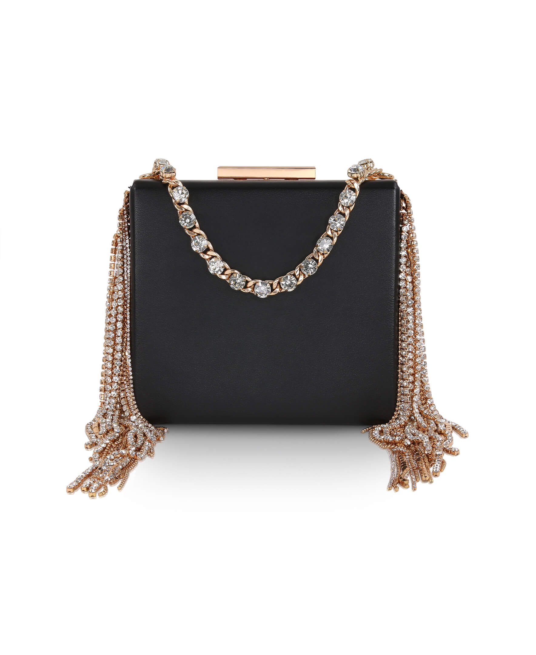 Ryker Crystal Fringe Box Clutch - Image 6