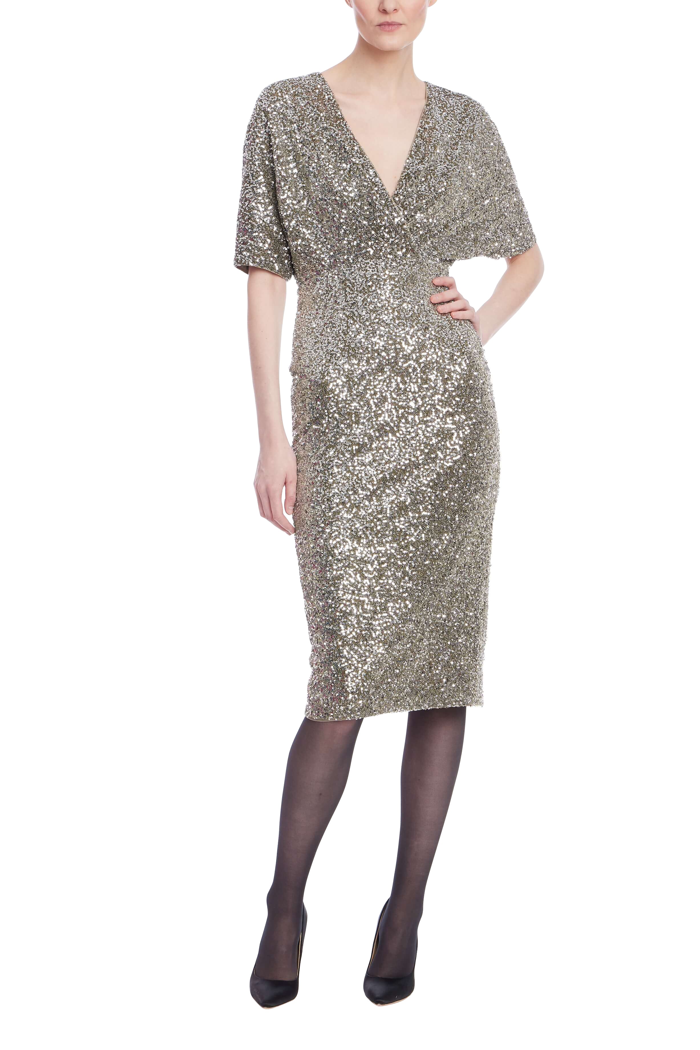 Short Sleeve Sequin Cocktail Dress - Image 10