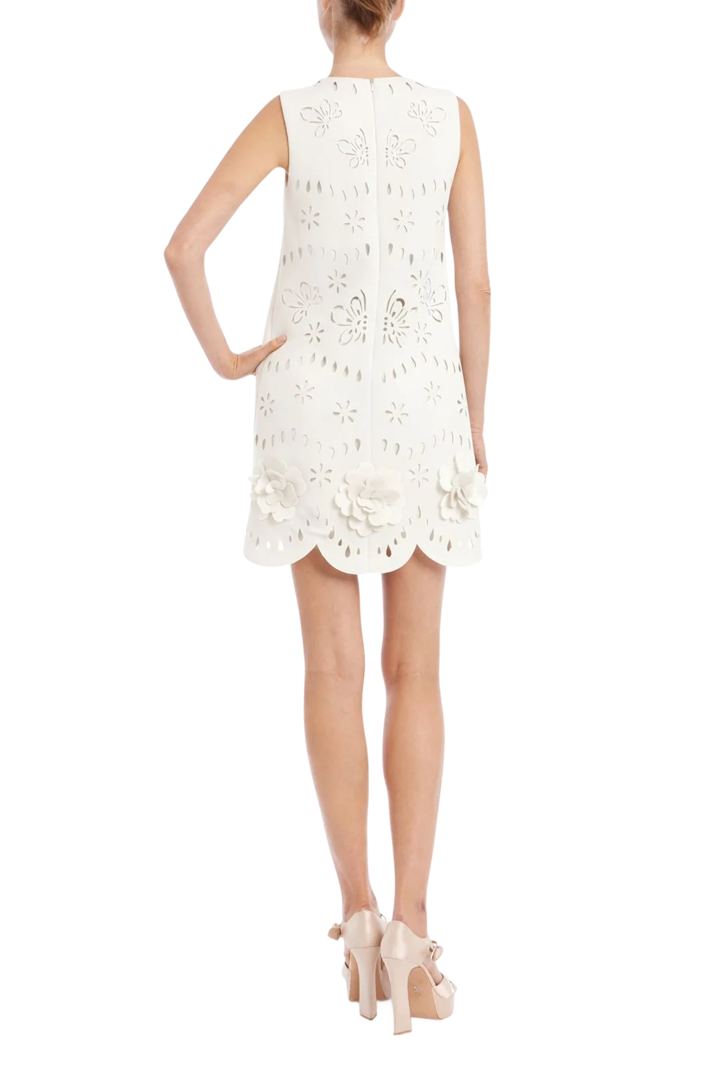 Sleeveless Laser Cut Shift Dress - Image 3