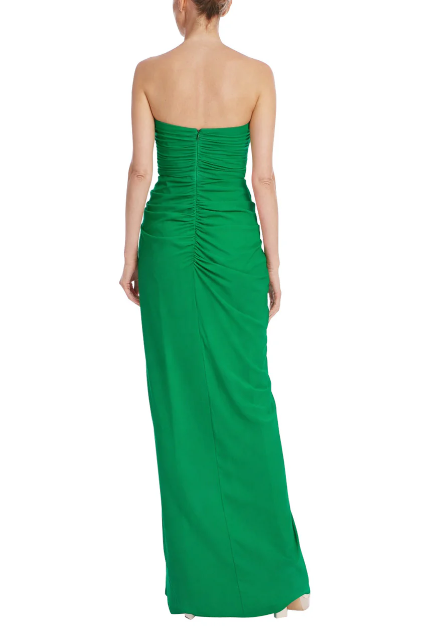 Strapless Pleated Ruffle Gown - Image 12