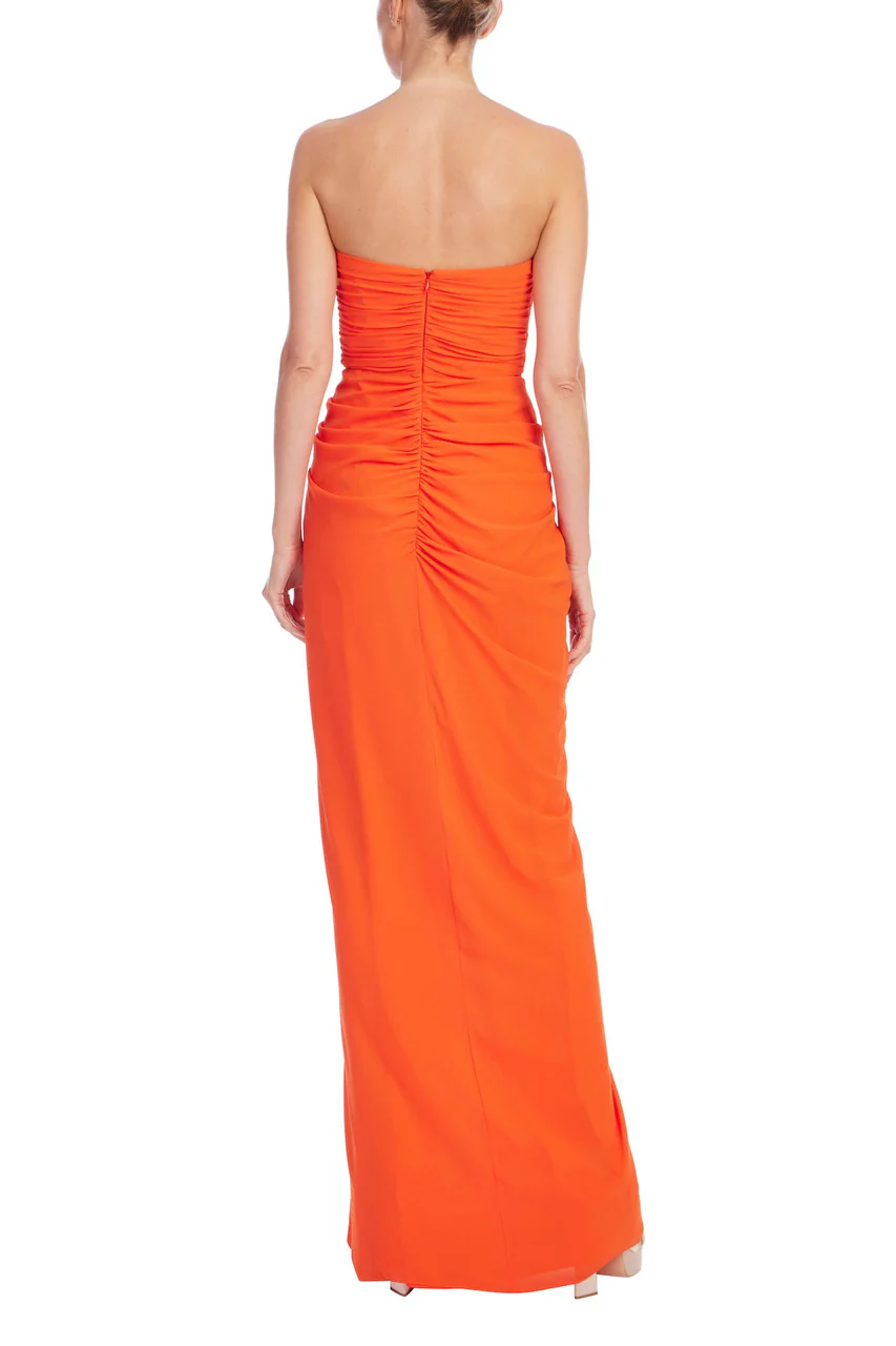 Strapless Pleated Ruffle Gown - Image 6