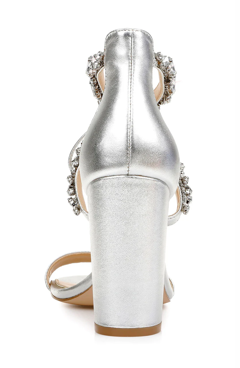 Thamar Crystal Strappy Block Heel - Image 20