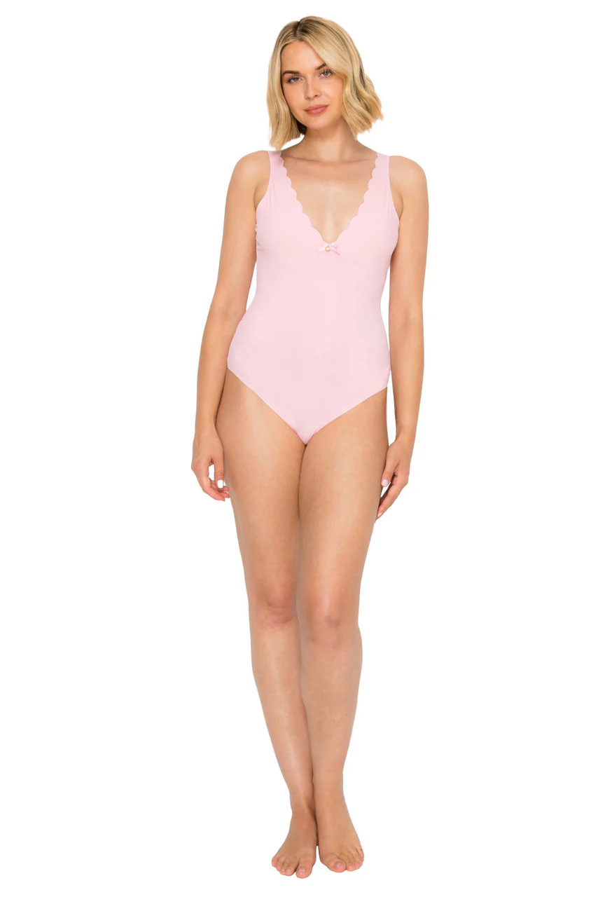 Yummy Baby Rib Scallop Edge Plunge Bodysuit - Image 17