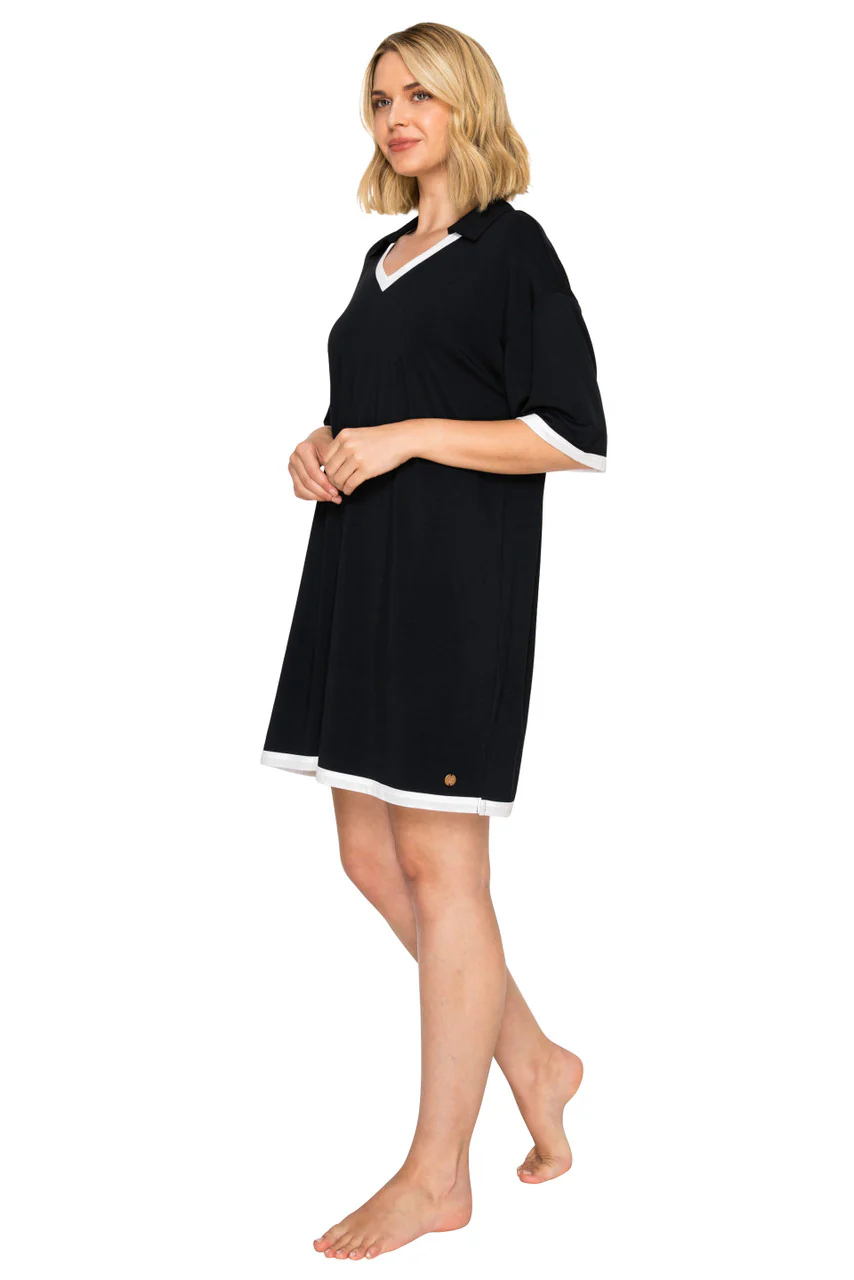 Yummy Modal Blend Collared Sleep Dress - Image 4