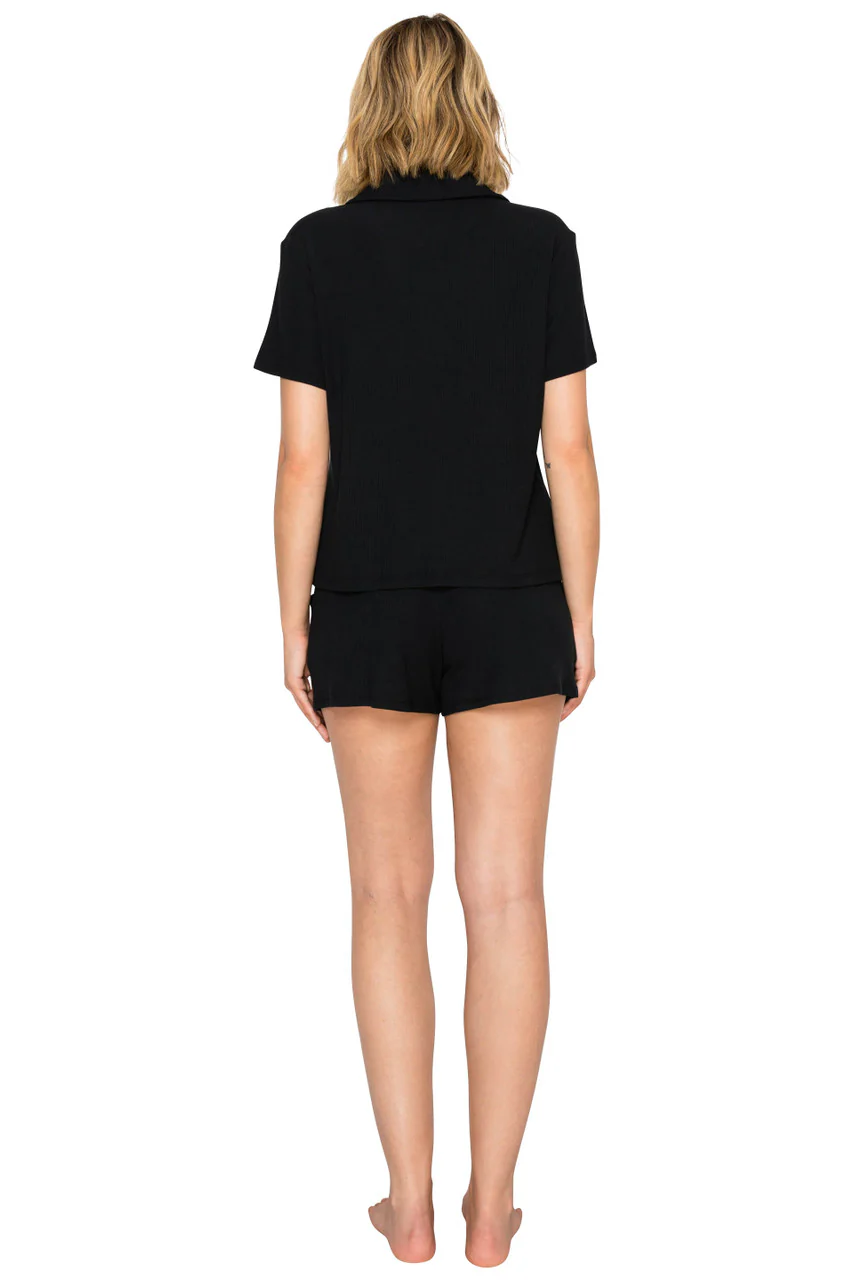 Yummy Modal Blend Rib Button-Up Short Pajama Set - Image 7